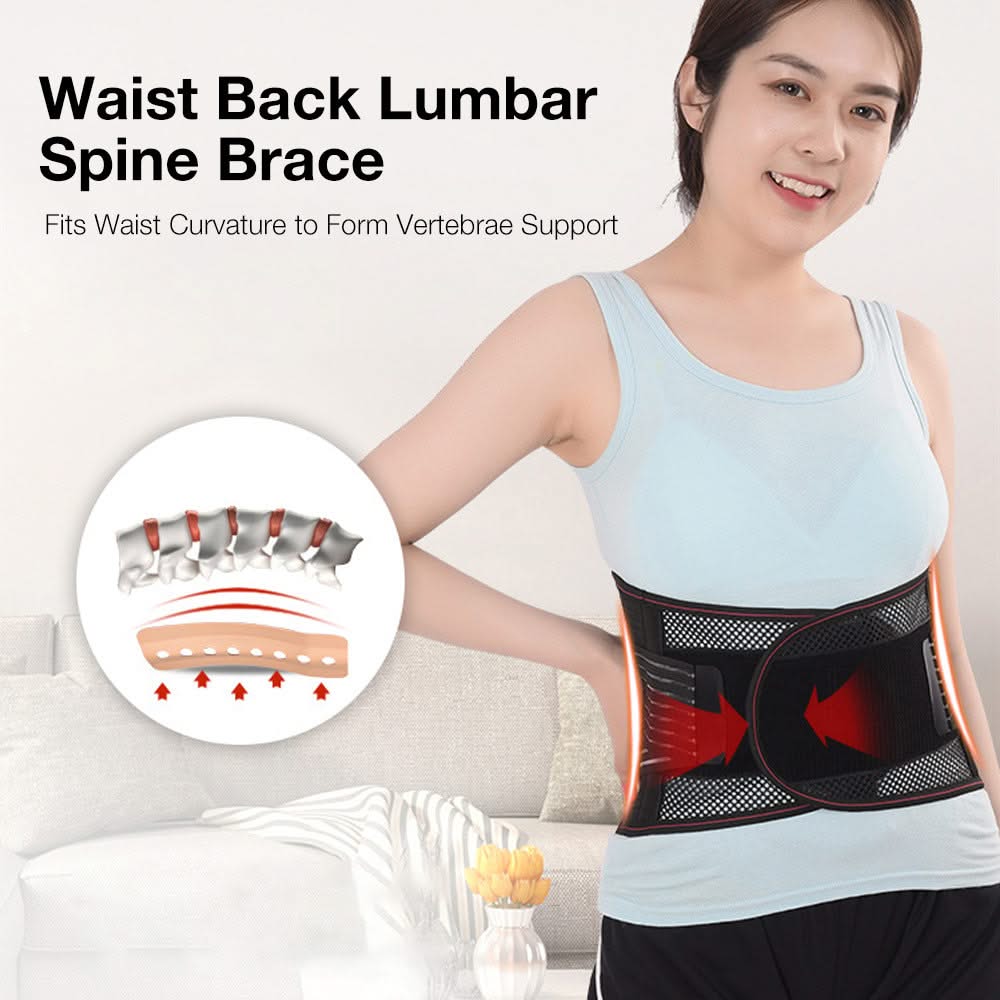 HexoSpine™ – Lumbar Support Belt with Breathable Mesh & Double Stabilization
