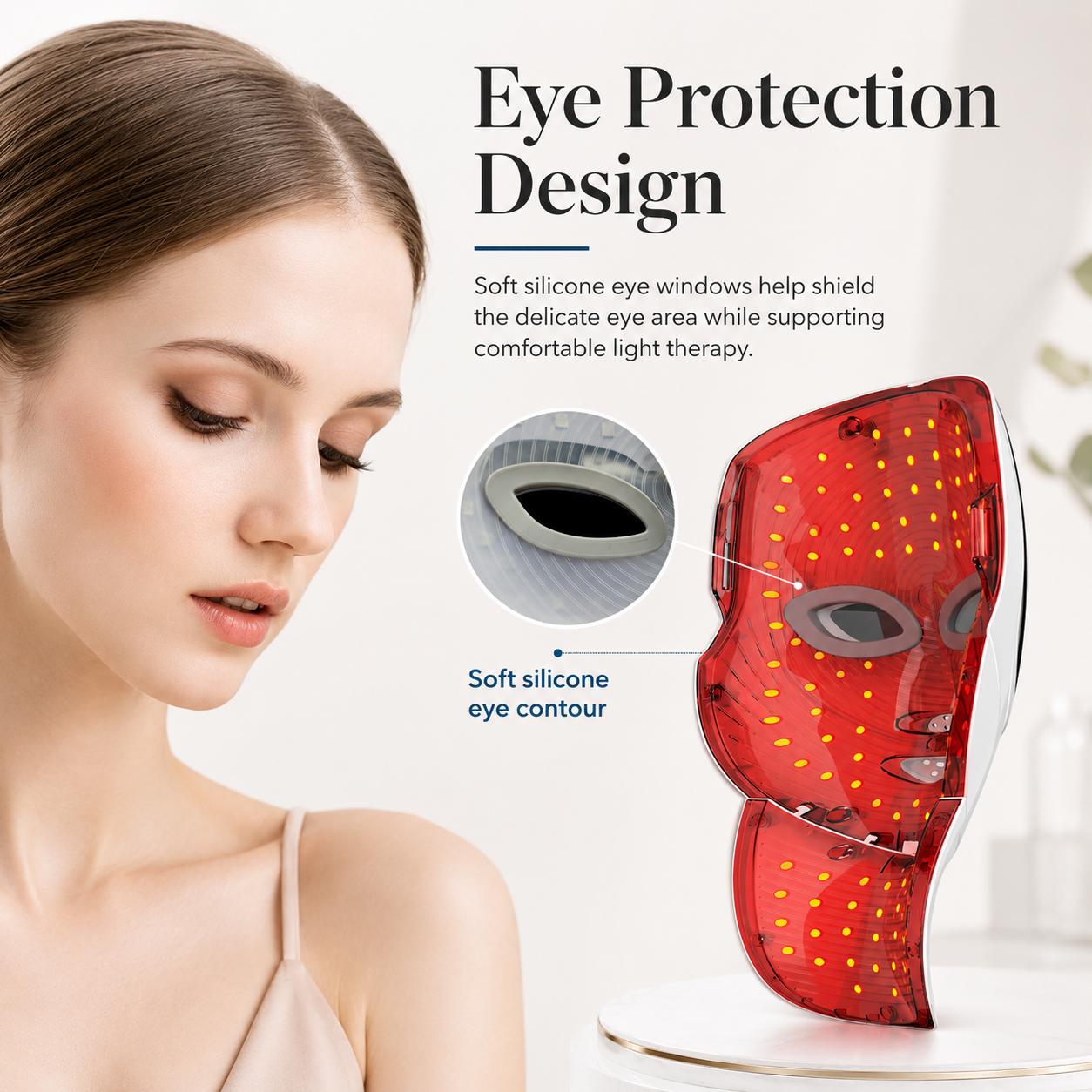 HexoGlow™ LED Photon Face & Neck Mask – 7-Color Light Therapy Skin Rejuvenation Device