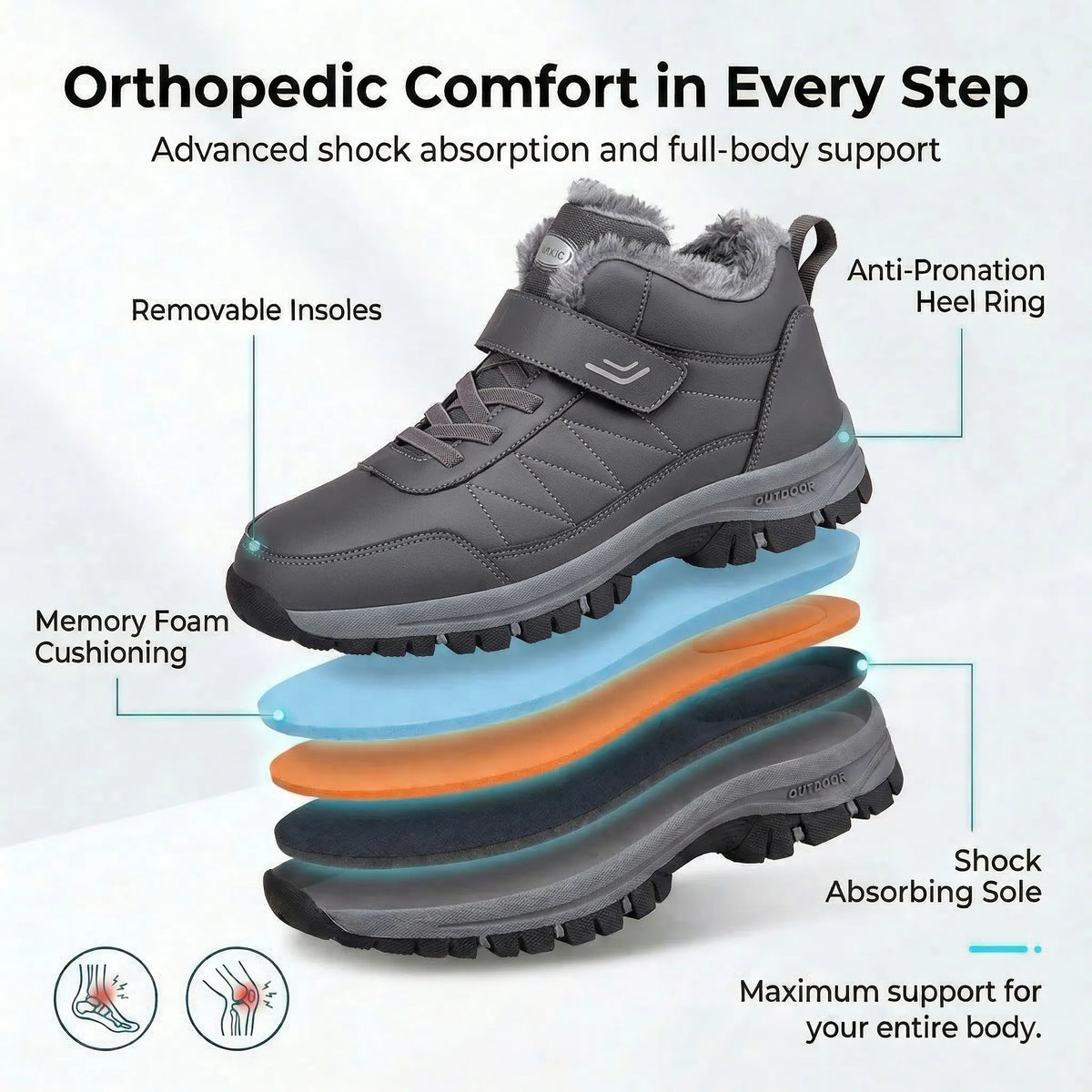 HexoComfy™ Women's Orthopedic Winter Boots 8