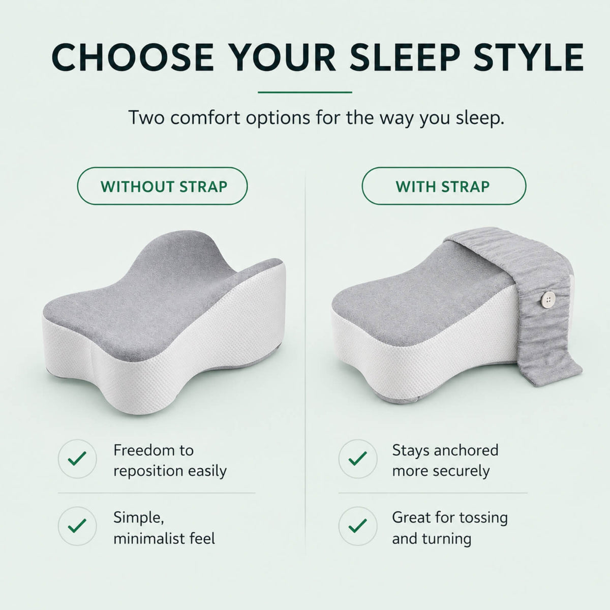 SnoozeAlign™ Knee Pillow for Side Sleepers - Comfort and Alignment Support 8