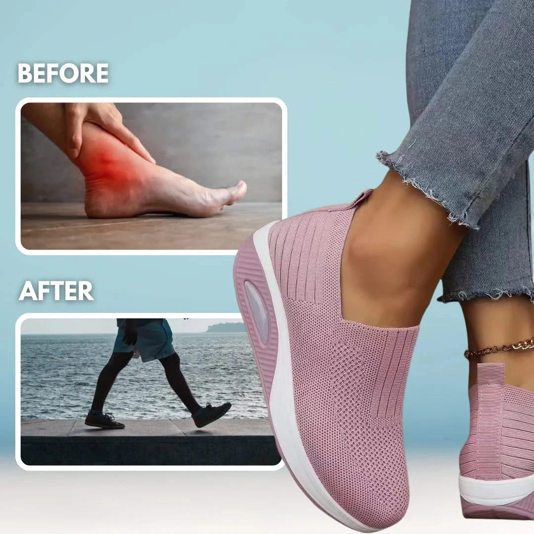 HexoComfy™ Orthopedic Mesh Sneakers for Women – Arch Support & Air Cushion for Foot Pain Relief