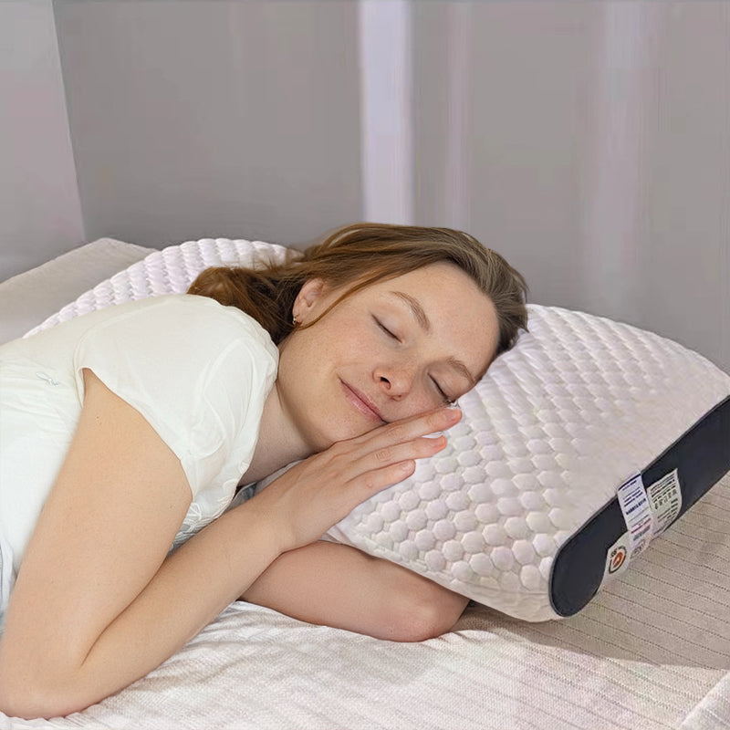 HexoSleep™ Orthopedic Sleep Pillow – Neck Support with Soybean Fiber Massage Core