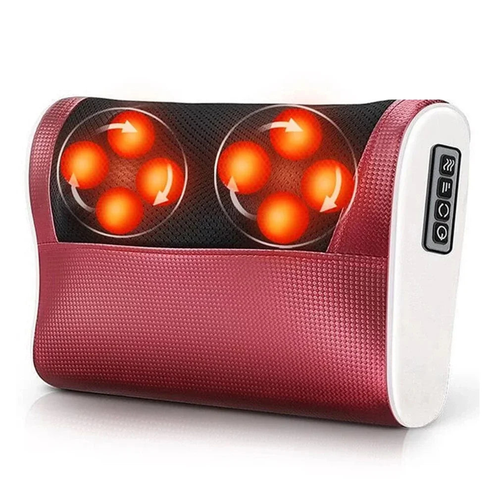 HexoEase™ Heated Massage Pillow for Neck, Back &amp; Shoulder Relief