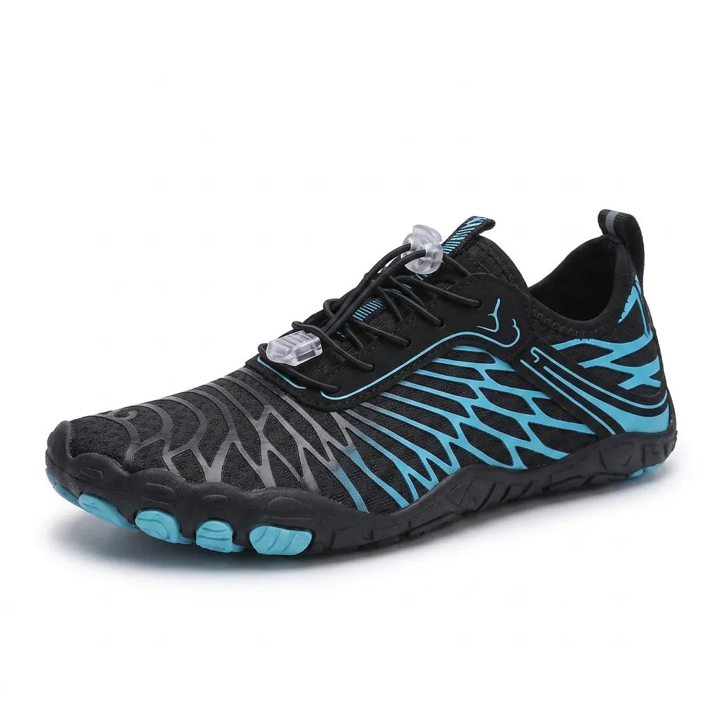 HexoComfy Women's Orthopedic Walking Shoes - Blue Black