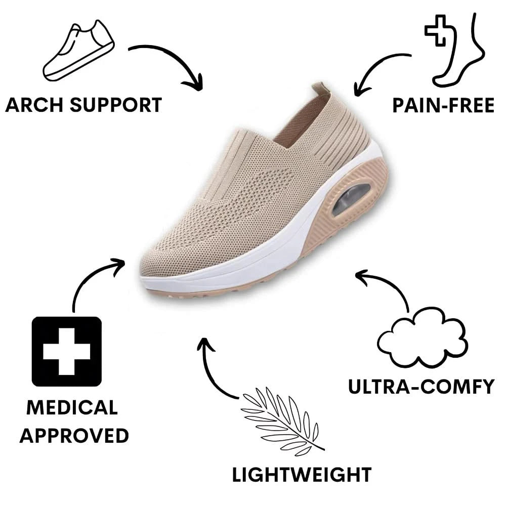 HexoComfy™ Orthopedic Mesh Sneakers for Women – Arch Support & Air Cushion for Foot Pain Relief