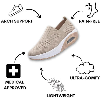 HexoComfy™ Orthopedic Mesh Sneakers for Women – Arch Support & Air Cushion for Foot Pain Relief