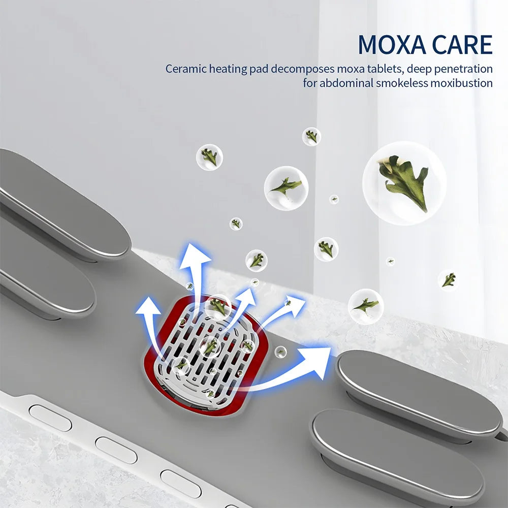 HexoRelief™ EMS Waist &amp; Abdominal Massager with Red Light and Moxibustion Heat