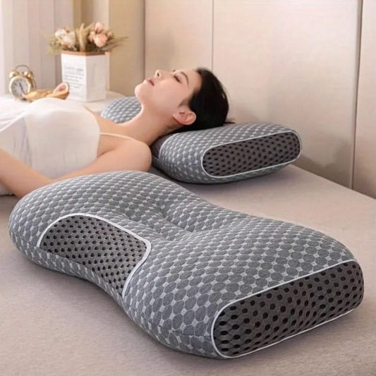 HexoNeck™ Ergonomic Neck Pillow for Adults – Sleep Support with 7D Fiber Core