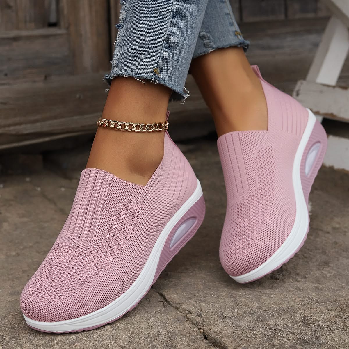 HexoComfy™ Orthopedic Mesh Sneakers for Women – Arch Support & Air Cushion for Foot Pain Relief