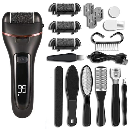 HexoSmooth™ Electric Foot Grinder & 10-in-1 Pedicure Set for Dead Skin & Callus Removal