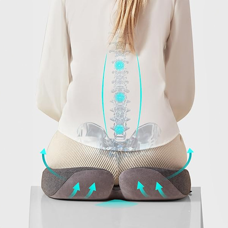 HexoSeat™ Memory Foam Coccyx Cushion for Tailbone &amp; Sciatica Relief