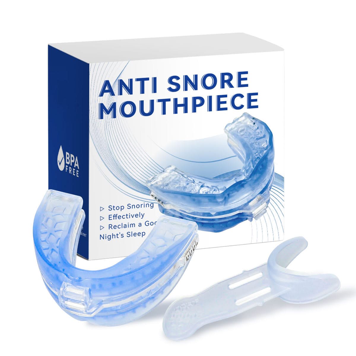 HexoBite™ – Blue Silicone Night Guard for Adults with Snoring & Bruxism Relief