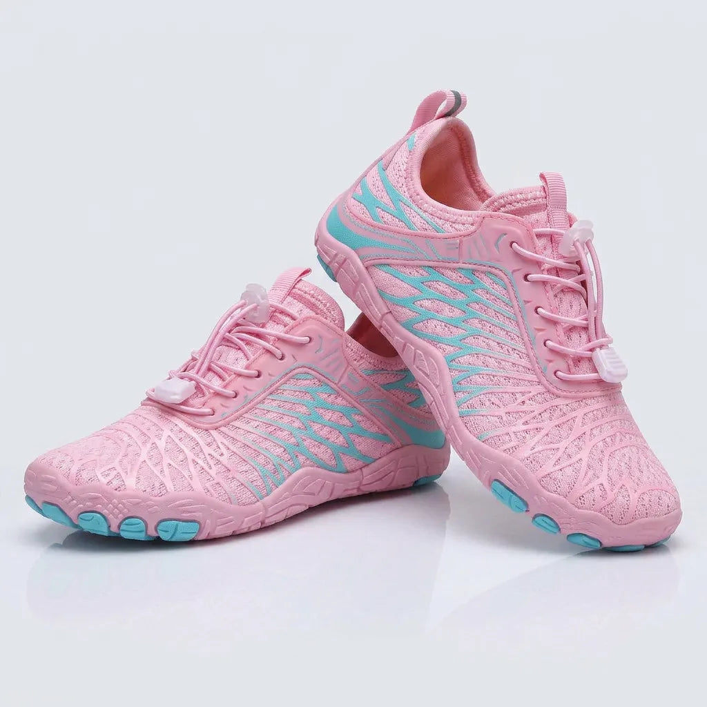 HexoComfy Women's Orthopedic Walking Shoes - Pink angle 5