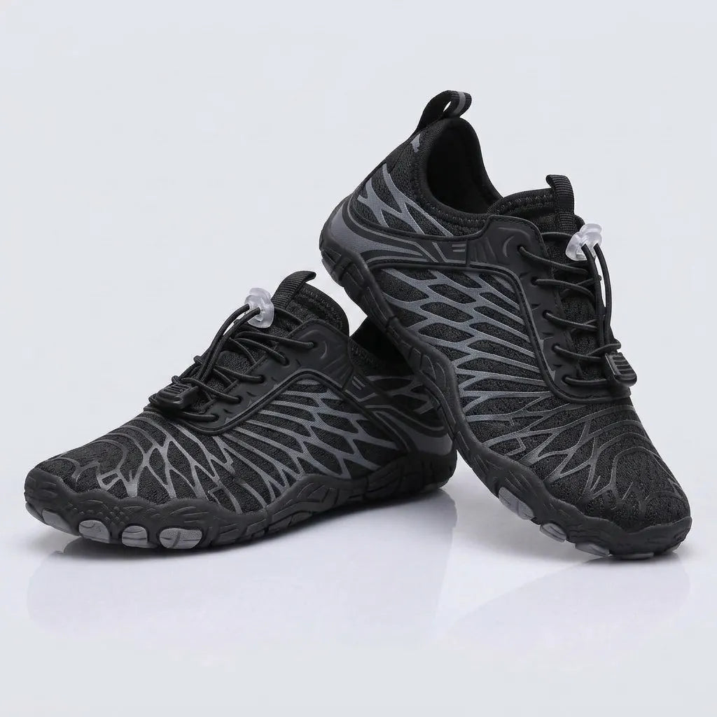 HexoComfy Women's Orthopedic Walking Shoes - Black angle 5