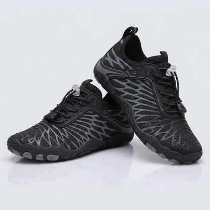 HexoComfy Women's Orthopedic Walking Shoes - Black angle 5