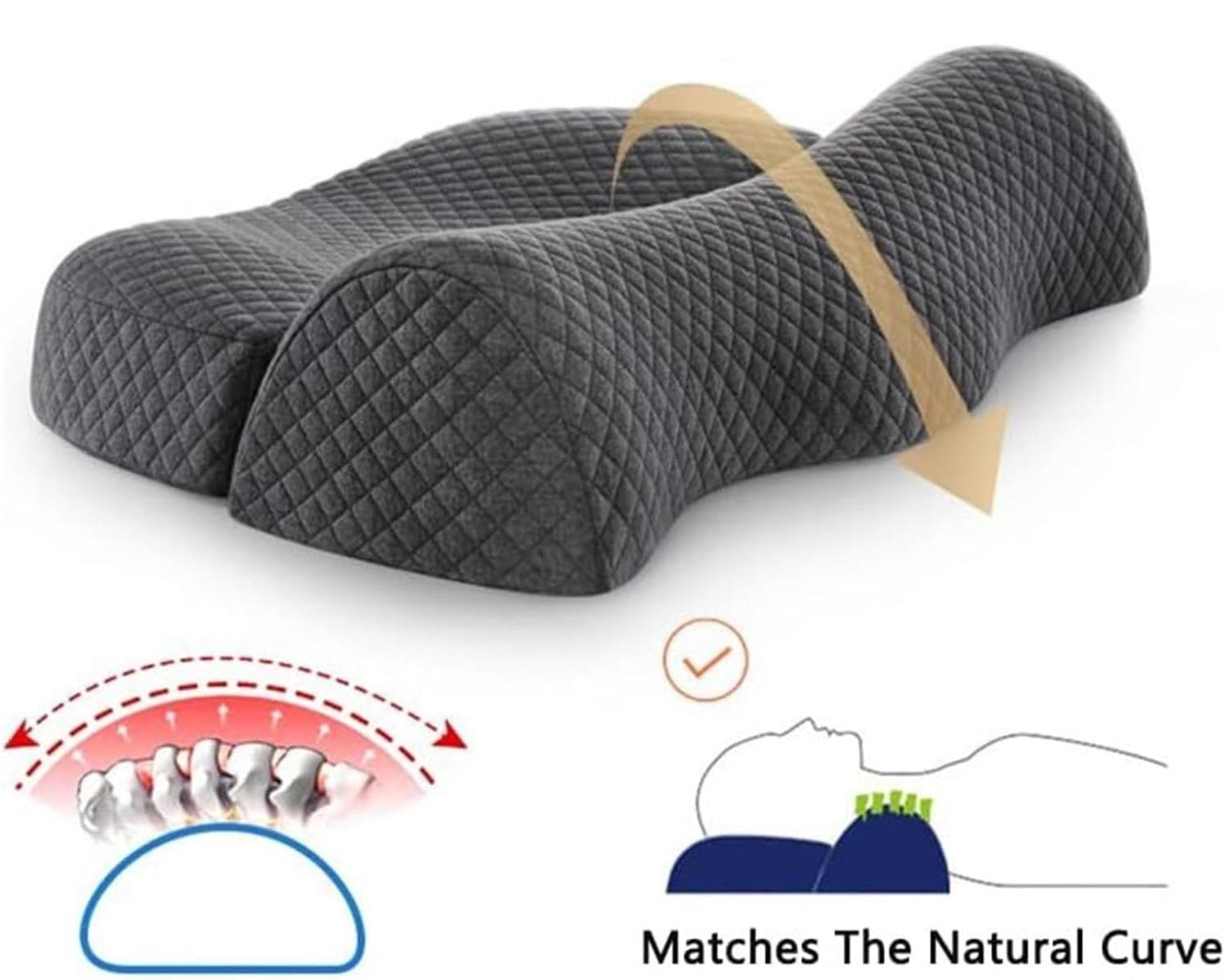 HexoSleep™ Orthopedic Cervical Memory Foam Pillow