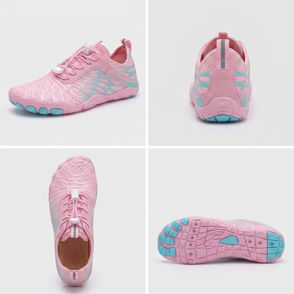 HexoComfy Women's Orthopedic Walking Shoes - Pink angle 6