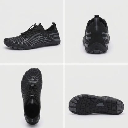 HexoComfy Women's Orthopedic Walking Shoes - Black angle 6