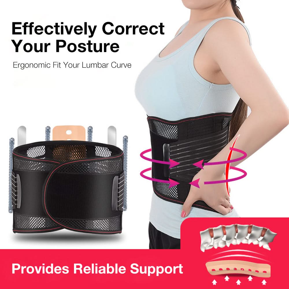 HexoSpine™ – Lumbar Support Belt with Breathable Mesh & Double Stabilization