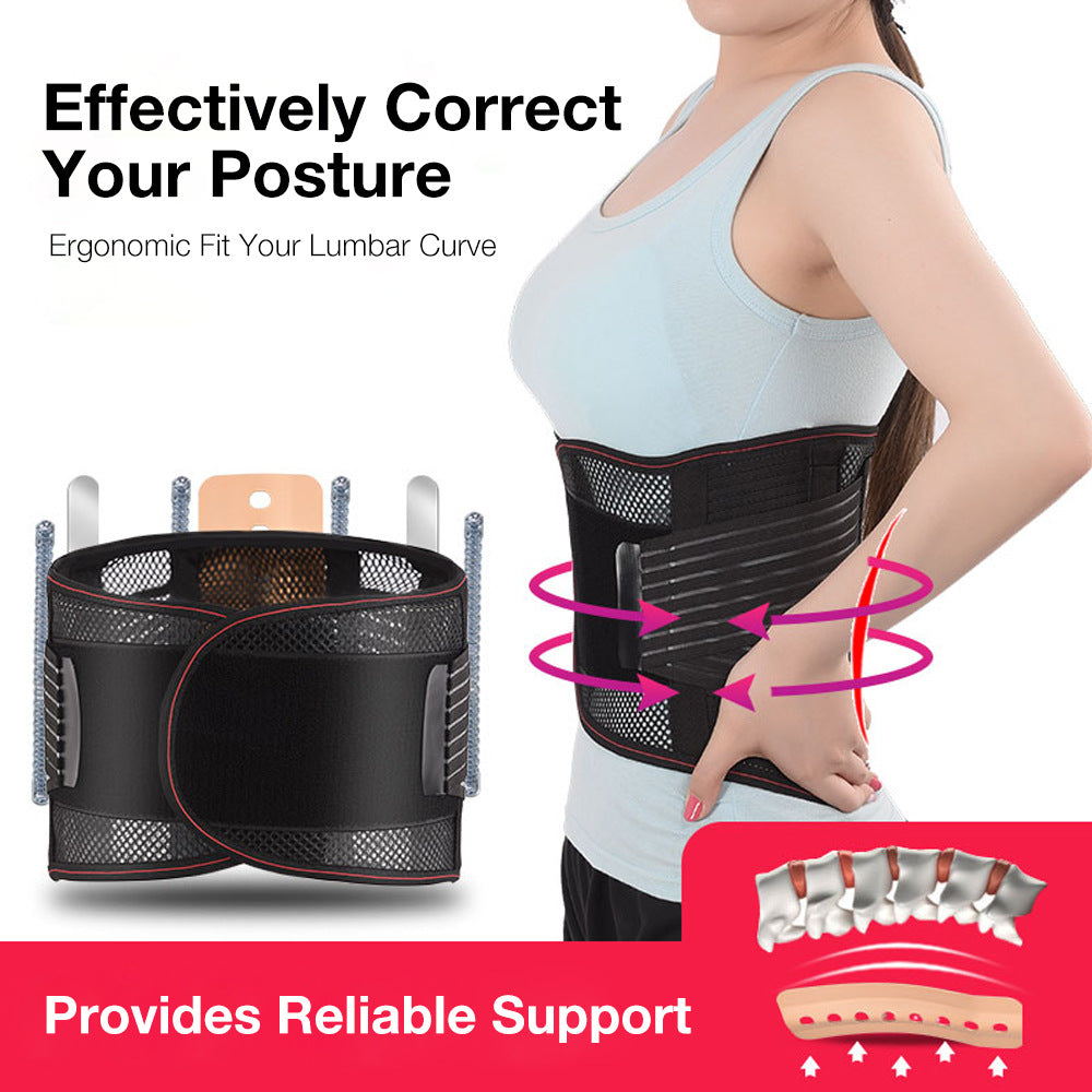 HexoSpine™ – Lumbar Support Belt with Breathable Mesh &amp; Double Stabilization