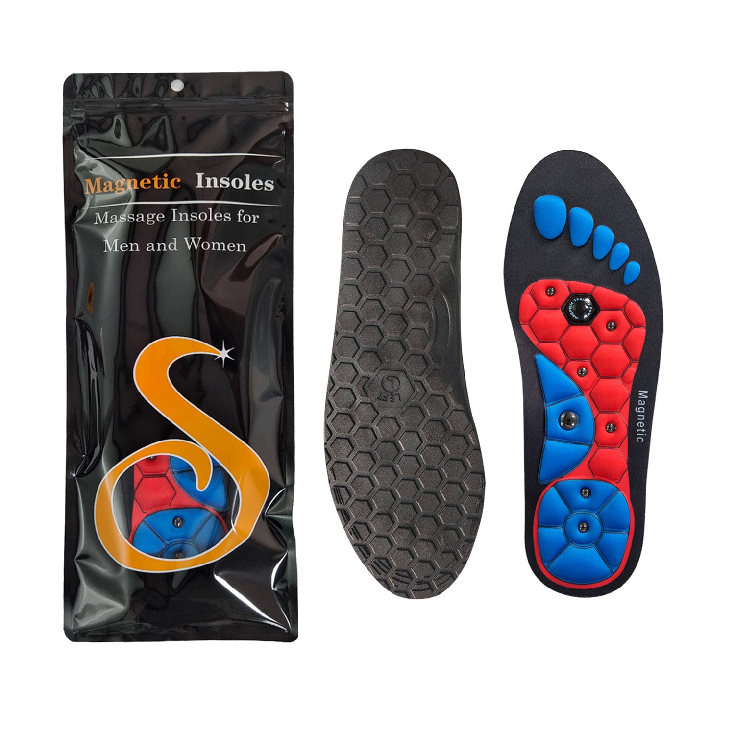 HexoStep™ – Magnetic Acupressure Insoles for Foot Massage, Fatigue Relief & Circulation