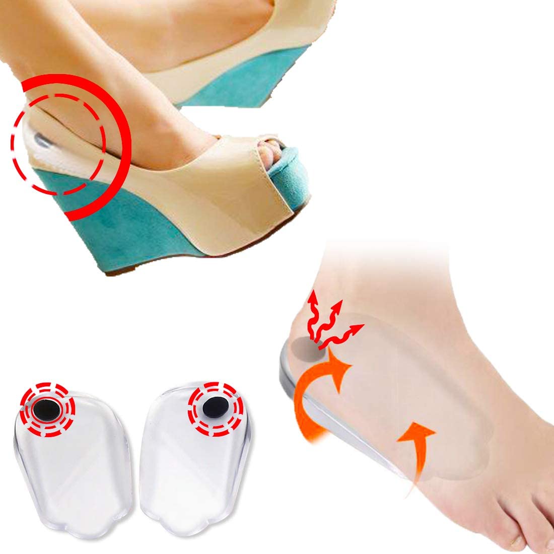 HexoAlign™ Magnetic Gel Insoles for Pain Relief, Posture Correction and Foot Support