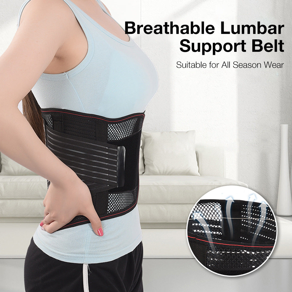 HexoSpine™ – Lumbar Support Belt with Breathable Mesh &amp; Double Stabilization