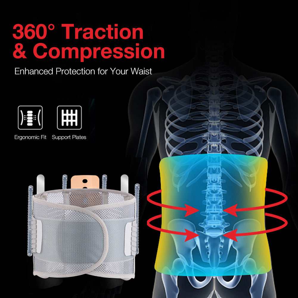 HexoSpine™ – Lumbar Support Belt with Breathable Mesh &amp; Double Stabilization