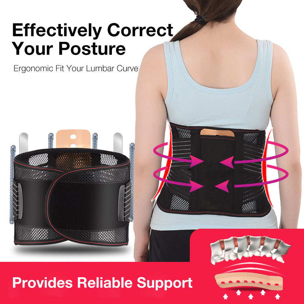 HexoSpine™ – Lumbar Support Belt with Breathable Mesh &amp; Double Stabilization
