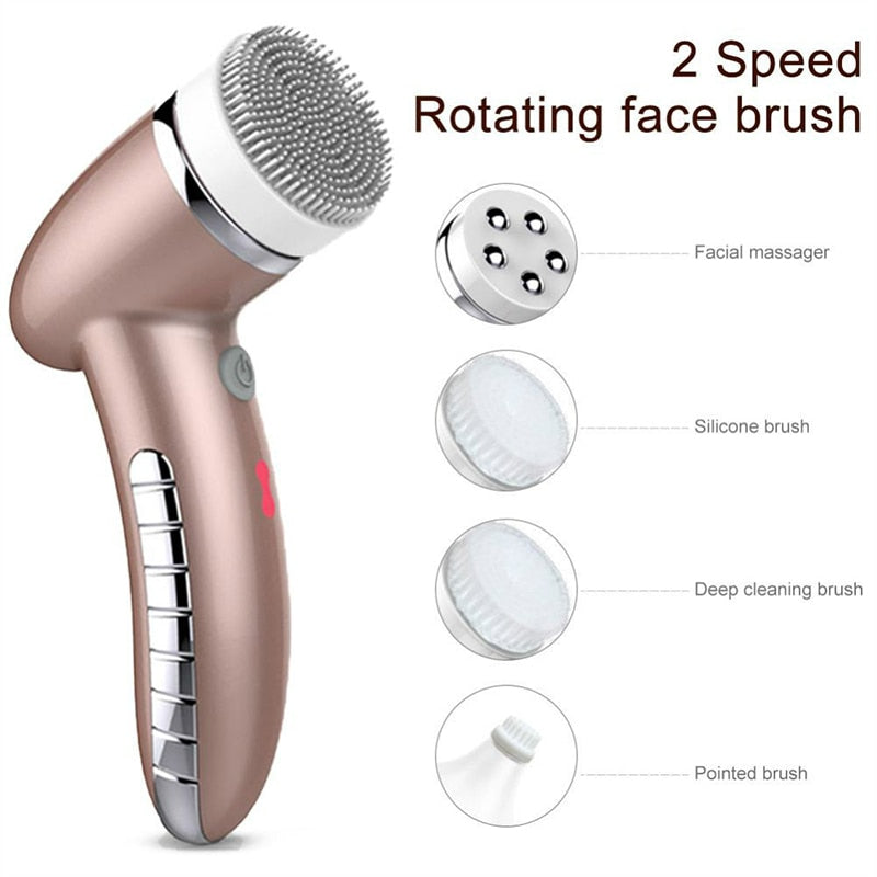 HexoBrush™ – 4-in-1 Sonic Facial Cleanser &amp; Massager
