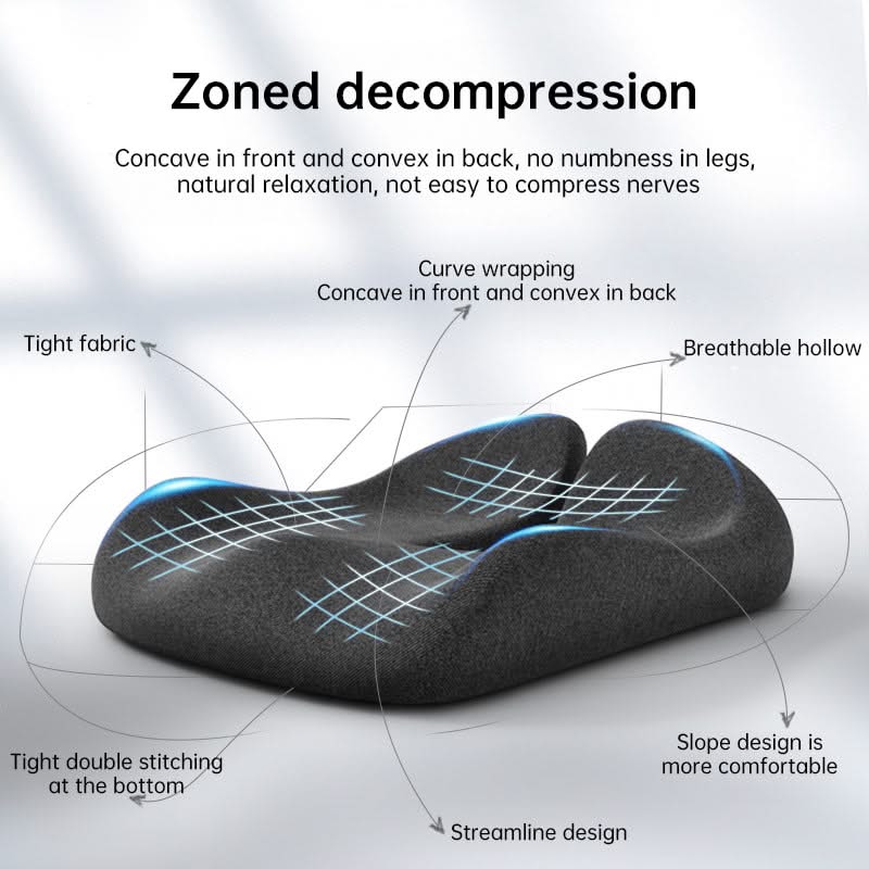 HexoSeat™ Memory Foam Coccyx Cushion for Tailbone & Sciatica Relief