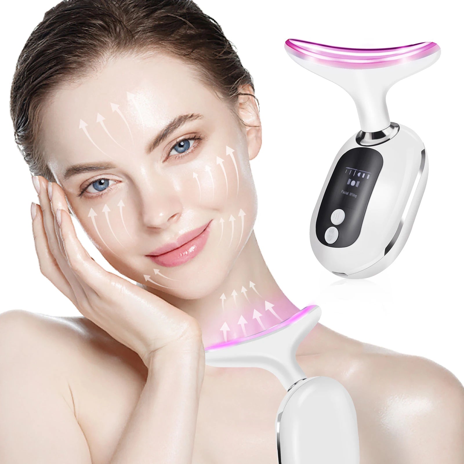 HexoSkin™ LED Therapy Face &amp; Neck Lifting Massager