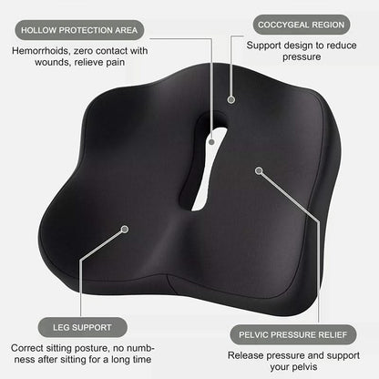 HexoSeat™ Memory Foam Car Cushion – Ergonomic Pain Relief for Back & Coccyx
