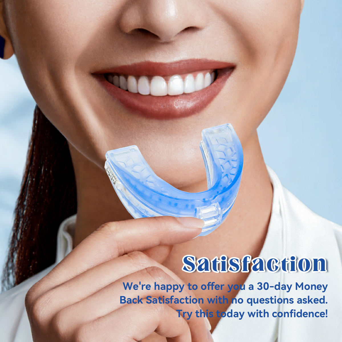 HexoBite™ – Blue Silicone Night Guard for Adults with Snoring &amp; Bruxism Relief