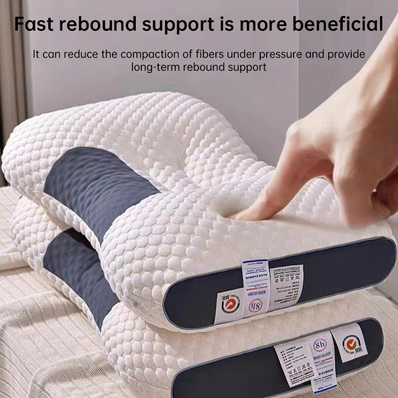 HexoSleep™ Orthopedic Sleep Pillow – Neck Support with Soybean Fiber Massage Core