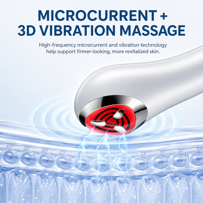 HexoLift™ Microcurrent Facial & Neck Massager – LED Light Therapy EMS Skin Toning Device