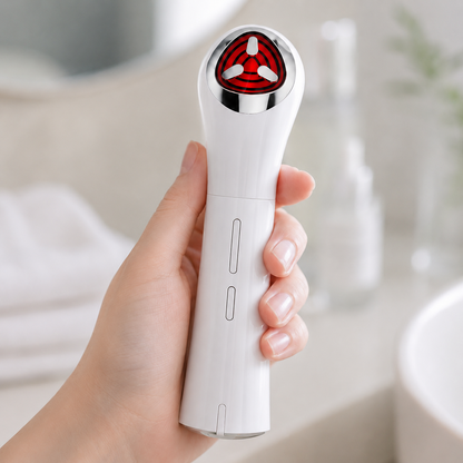 HexoLift™ Microcurrent Facial & Neck Massager – LED Light Therapy EMS Skin Toning Device