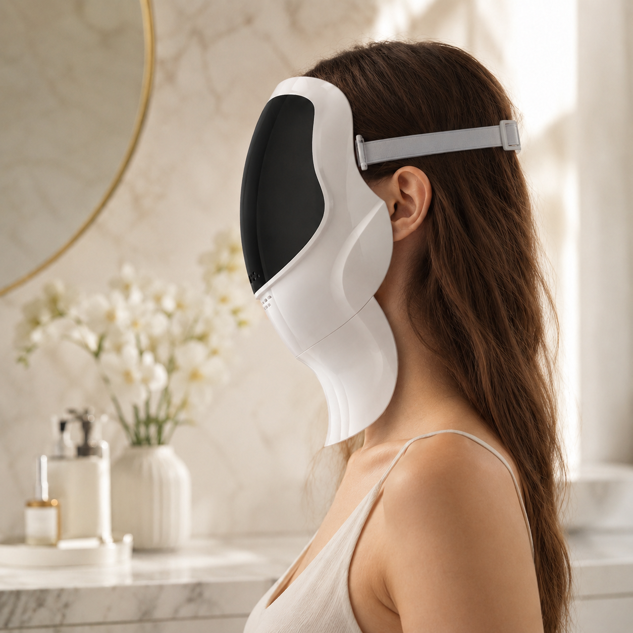 HexoGlow™ LED Photon Face & Neck Mask – 7-Color Light Therapy Skin Rejuvenation Device
