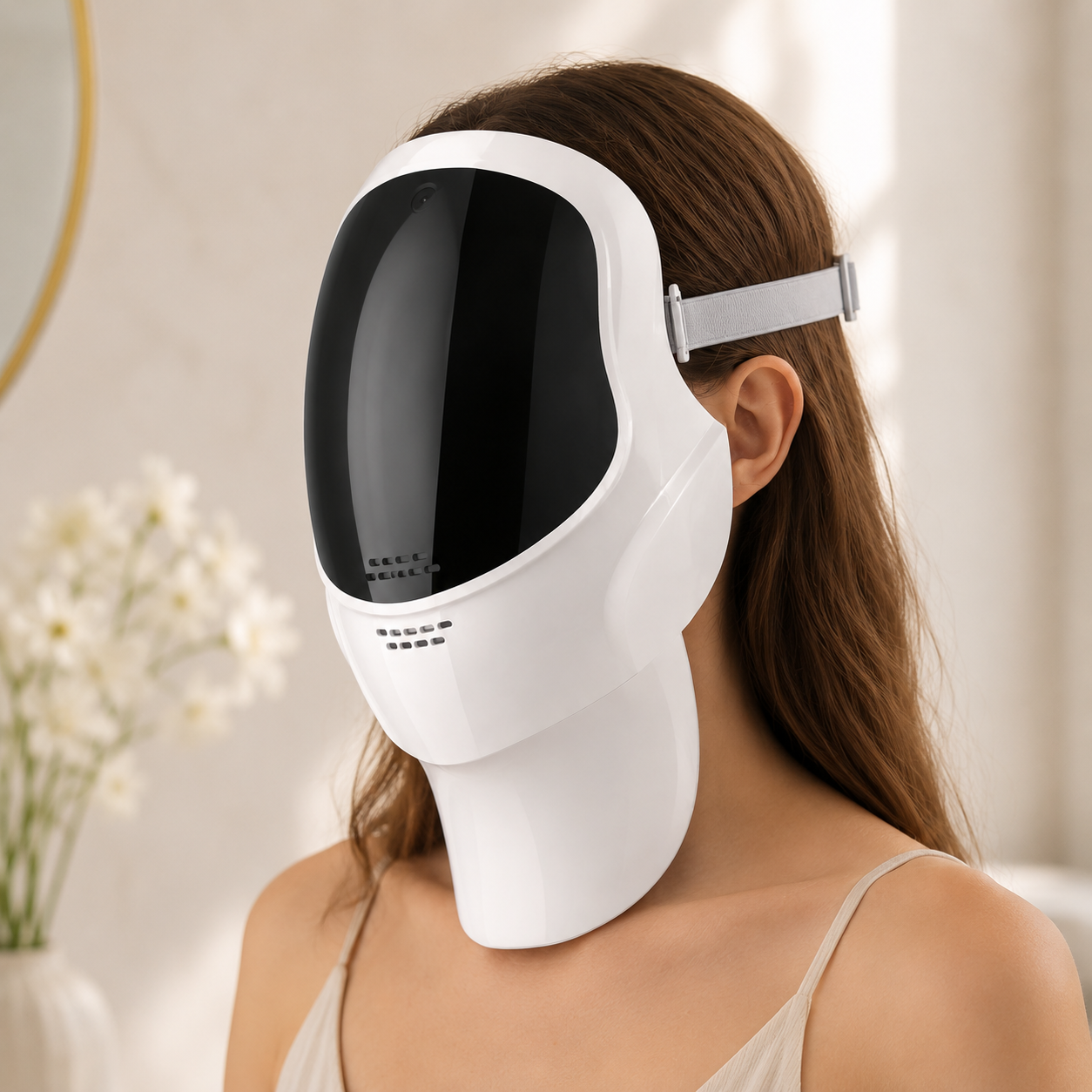 HexoGlow™ LED Photon Face & Neck Mask – 7-Color Light Therapy Skin Rejuvenation Device