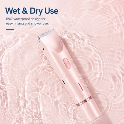 HexoSmooth™ Women's Electric Shaver – Dual-Head Hair Removal for Face & Body, IPX7 Waterproof