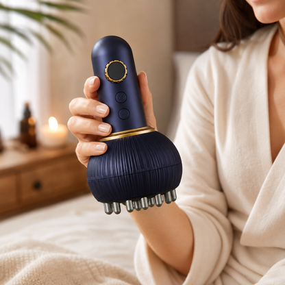 HexoMassage™ Electric Gua Sha Meridian Massager – Heated Scraping Tool for Neck, Shoulder & Back