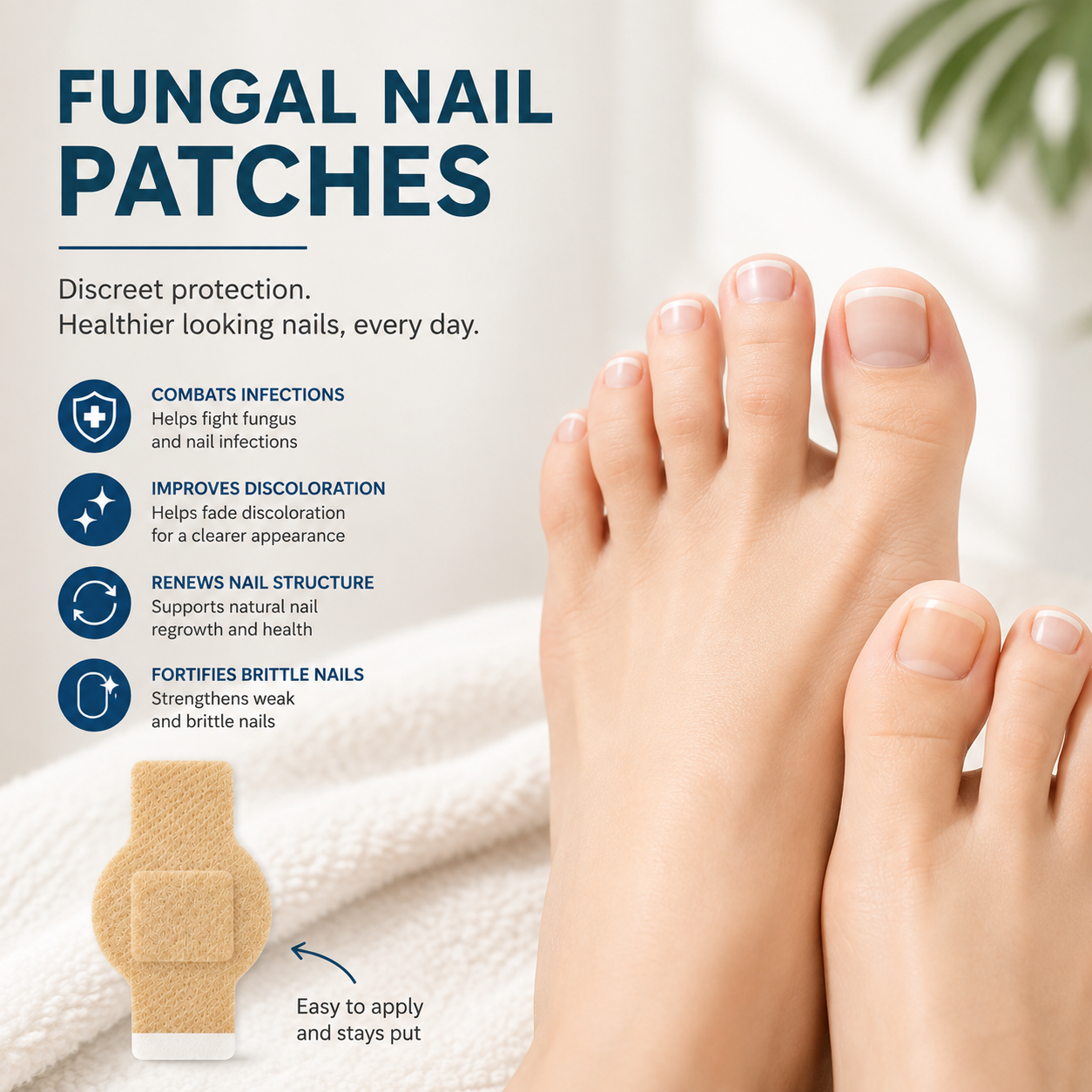 HexoNail™ Fungal Nail Repair Patches – Hydrogel Toenail & Fingernail Treatment (21-Pack)