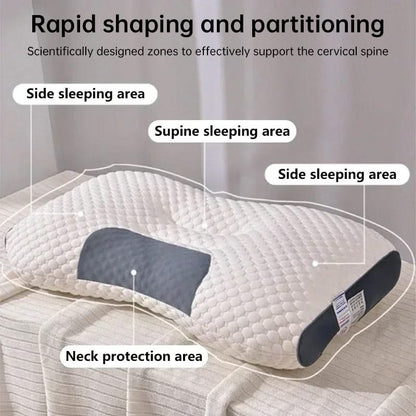 HexoSleep™ Orthopedic Sleep Pillow – Neck Support with Soybean Fiber Massage Core