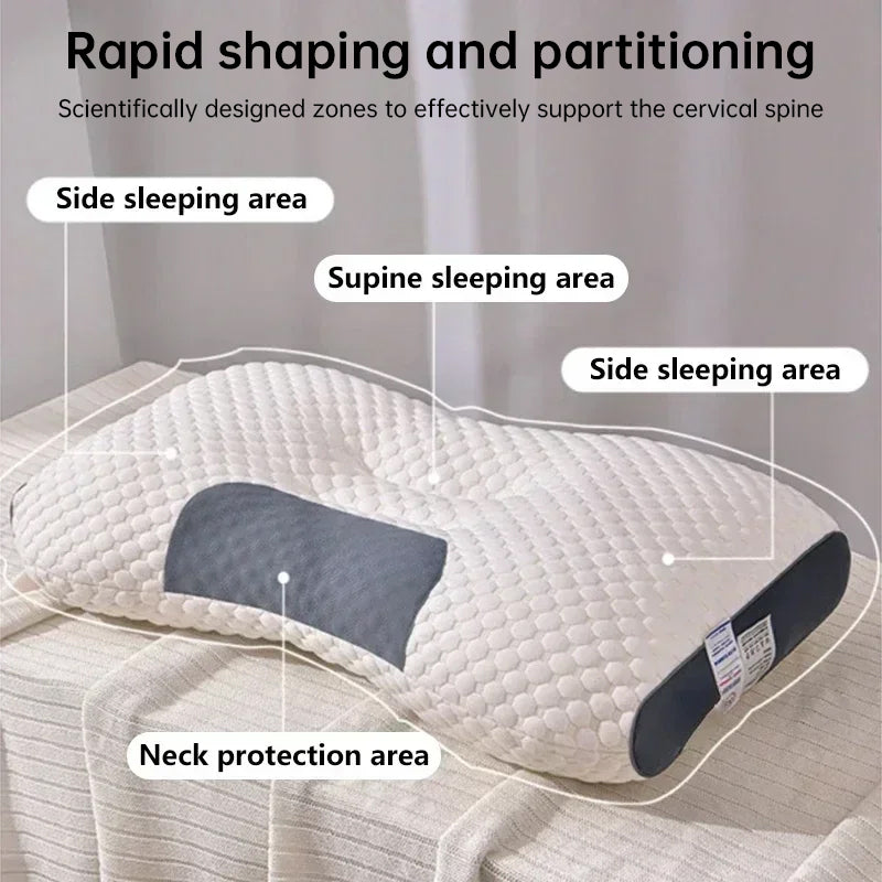 HexoSleep™ Orthopedic Sleep Pillow – Neck Support with Soybean Fiber Massage Core