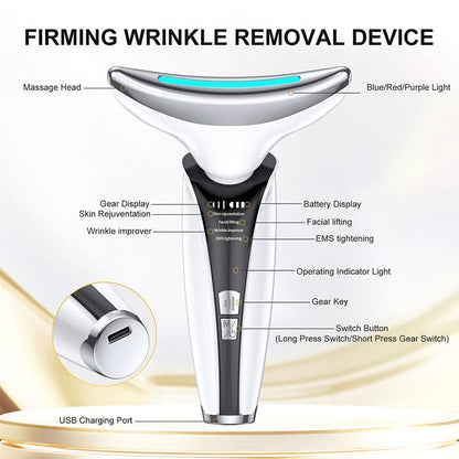 HexoNeck™ – LED Neck & Face Lifting Massager for Wrinkles, Firmness & Rejuvenation
