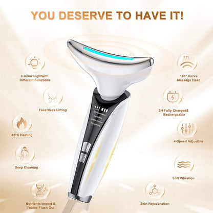 HexoNeck™ – LED Neck & Face Lifting Massager for Wrinkles, Firmness & Rejuvenation