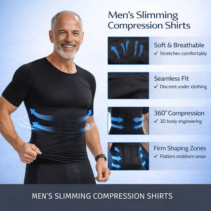 FitSculpt™ Men's Tee for Sleek Silhouette and Posture Support 4