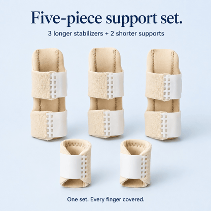 FlexiGuard™ Adjustable Splint Set for Finger Stability and Comfort 3