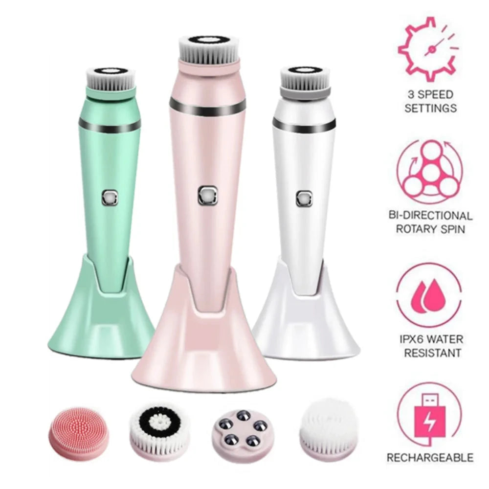 HexoSkin™ 4-in-1 Deep Cleansing Facial Brush