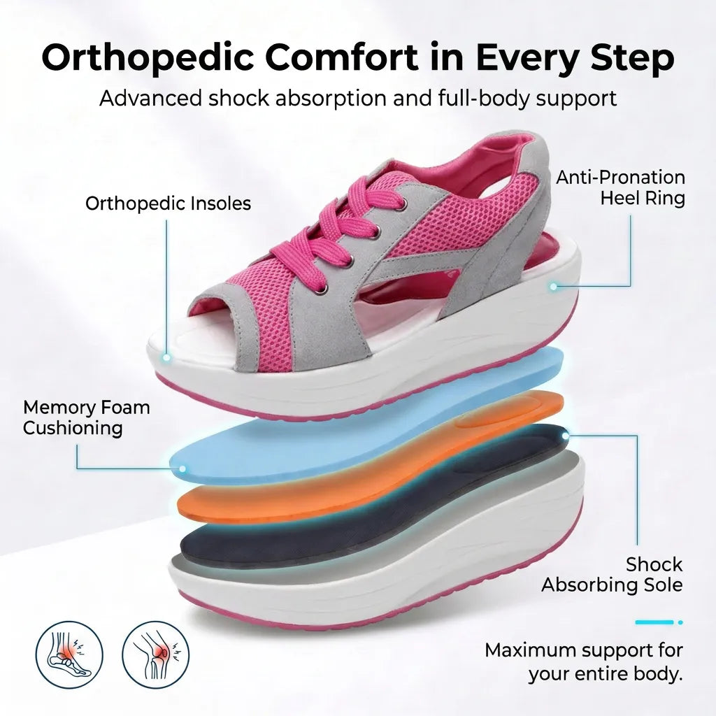 HexoComfy™ Women's Orthopedic Sandals with Breathable Mesh 2